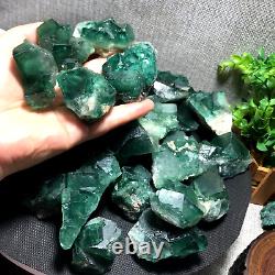 1000g 15pcs Natural super beautiful green fluorite crystal ore standard sample