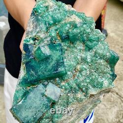 10.29LB Natural super beautiful green fluorite crystal mineral healing specimens