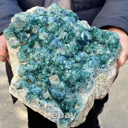 10.7LB natural super beautiful green fluorite crystal ore standard sample