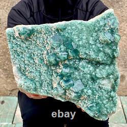 10.8LB natural super beautiful green fluorite crystal ore standard sample