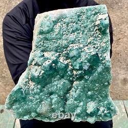 10.8LB natural super beautiful green fluorite crystal ore standard sample