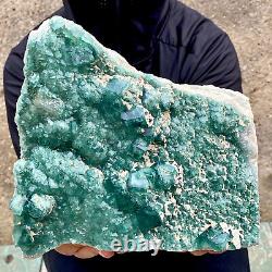 10.8LB natural super beautiful green fluorite crystal ore standard sample