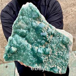 10.8LB natural super beautiful green fluorite crystal ore standard sample