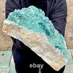 10.8LB natural super beautiful green fluorite crystal ore standard sample