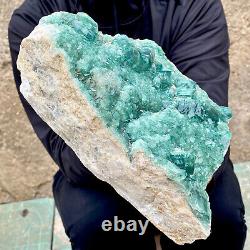 10.8LB natural super beautiful green fluorite crystal ore standard sample