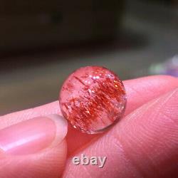 10mm Natural Red Super 7 Seven lepidocrocite Quartz Crystal Sphere Ball