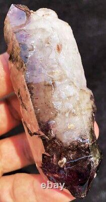 118g Diamond! Super Seven Skeletal Hair Amethyst Quartz Crystal Zimbabwe ip1543