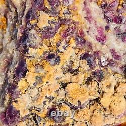 11.1lb Natural Super Beautiful Purple Fluorite Quartz Crystal Mineral Specimen