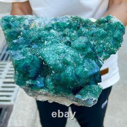 11.48lb Natural super beautiful green fluorite crystal mineral healing specimens