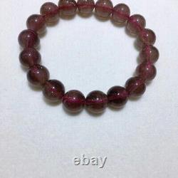 11.7mm Genuine Natural Red Super 7 Seven lepidocrocite Quartz Beads Bracelet