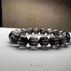 11mm Natural super high quality Black Rutilated Bracelet crystal Healing Jewelry