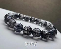 11mm Natural super high quality Black Rutilated Bracelet crystal Healing Jewelry