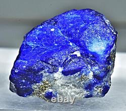120 Carat Super Blue Colour Terminated Lazurite Crystal Combined with Pyrite