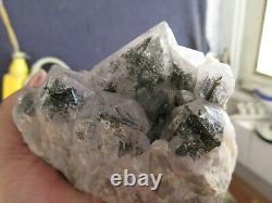 1274g Natural Super 7 Amethyst Crystal Cluster With Green Mica Mixed Phantom A85