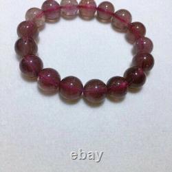 12.2mm Genuine Natural Red Super 7 Seven lepidocrocite Quartz Beads Bracelet