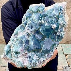 12.7LB natural super beautiful green fluorite crystal ore standard sample