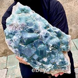 12.7LB natural super beautiful green fluorite crystal ore standard sample