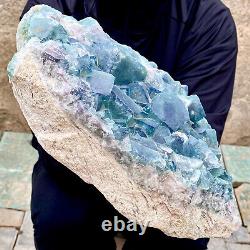 12.7LB natural super beautiful green fluorite crystal ore standard sample