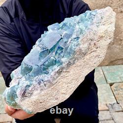 12.7LB natural super beautiful green fluorite crystal ore standard sample