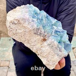 12.7LB natural super beautiful green fluorite crystal ore standard sample