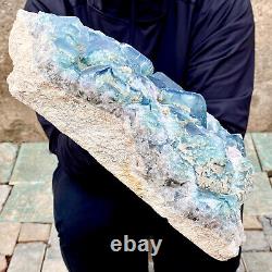 12.7LB natural super beautiful green fluorite crystal ore standard sample