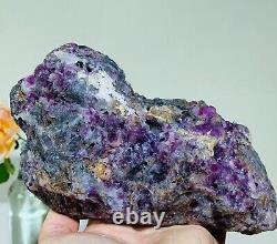 1350g Natural Super Beautiful Purple Fluorite Quartz Crystal Mineral Specimen