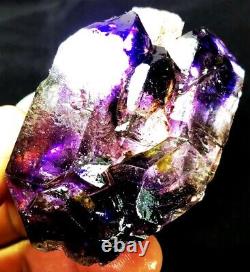 145g Diamond! Super Seven Skeletal Hair Amethyst Quartz Crystal Zimbabwe ip1501
