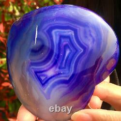 149G Natural beautiful heart-shaped agate crystal cave super large gem D554