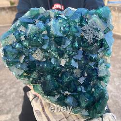 14LB Natural super beautiful green fluorite crystal mineral healing specimens