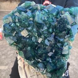 14LB Natural super beautiful green fluorite crystal mineral healing specimens