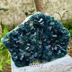 14.88LB Natural super beautiful green fluorite crystal mineral healing specimens