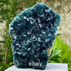 14.88LB Natural super beautiful green fluorite crystal mineral healing specimens