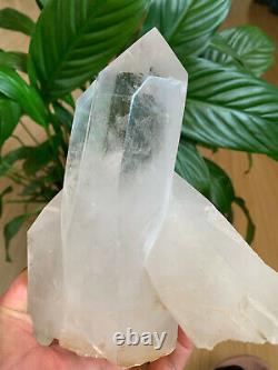 1649g Super Natural clear rainbow Quartz Crystal Cluster Specimen healing m230