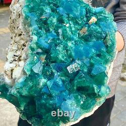 16.23LB Natural super beautiful green fluorite crystal mineral healing specimens