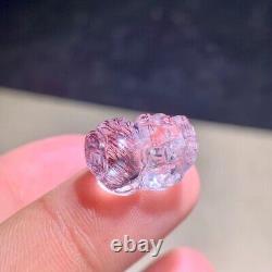 16.910.8mm Natural Brazil Super Seven 7 Amethyst Crystal Pendant