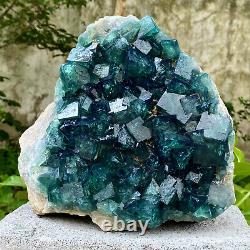 16.9LB Natural super beautiful green fluorite crystal mineral healing specimens