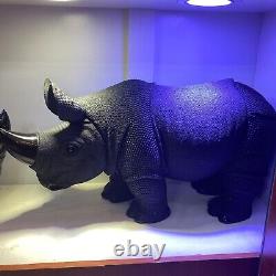 176.3lb Super Large Natural Obsidian Rhinoceros Quartz Crystal Sample Healing