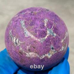 179g Natural Dark Purple Purpurite Super Flash Sphere Rare Specimen Namibia