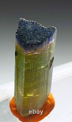 17 carats Super Tri Color ST Purple Cap Tourmaline crystal