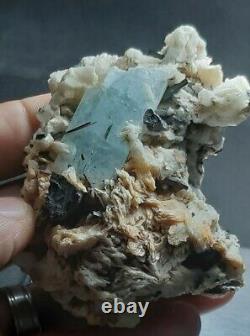 181gNatural crystal super color aquamarine specimen@ shigar Pakistan