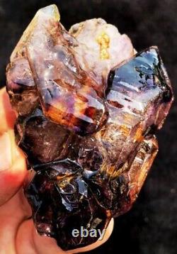186g Diamond! Super Seven Skeletal Hair Amethyst Quartz Crystal Zimbabwe ip1502