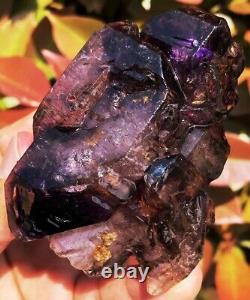 186g Diamond! Super Seven Skeletal Hair Amethyst Quartz Crystal Zimbabwe ip1502