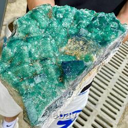 18.08LB Natural super beautiful green fluorite crystal mineral healing specimens