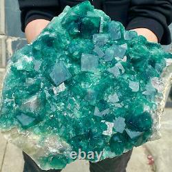 18.61LB Natural super beautiful green fluorite crystal ore standard sample