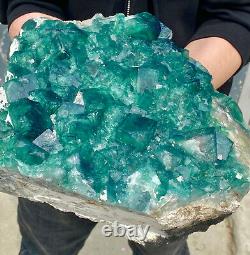 18.61LB Natural super beautiful green fluorite crystal ore standard sample