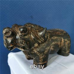 18.8 LB Ancient Iron Meteorite Carved Supernatural Beast from China