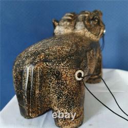 18.8 LB Ancient Iron Meteorite Carved Supernatural Beast from China
