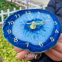 190G Natural and beautiful agate alarm clock crystal cave Druze super large gem
