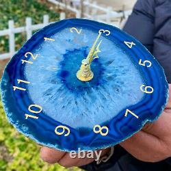 190G Natural and beautiful agate alarm clock crystal cave Druze super large gem
