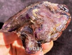 190g Diamond! Super Seven Skeletal Hair Amethyst Quartz Crystal Zimbabwe ip1630